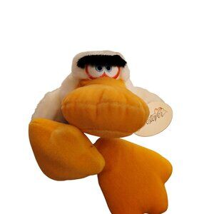Vintage Best Ever Yucky Ducky Plush Stuffed Animal, Mad Duck Thick Eyebrow